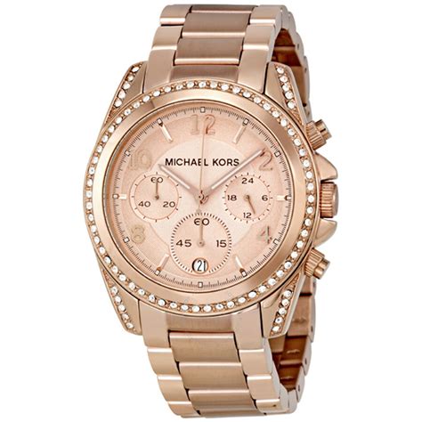 michael kors ladies rose gold watch mk5263|michael kors blair rose watch.